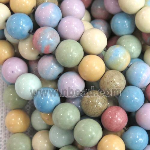 round Alashan Agate beads