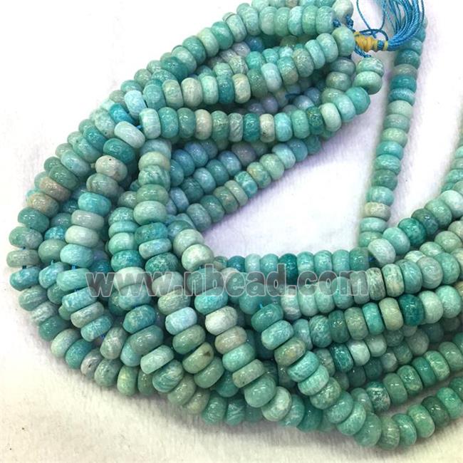 Natural Amazonite stone beads, rondelle