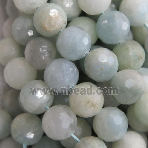 Chinese Aquamarine Beads, faceted round