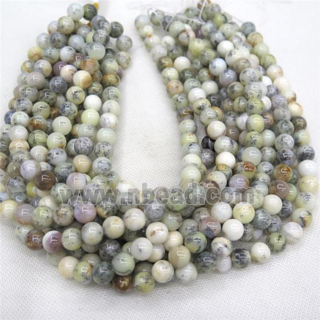 opal stone beads, round