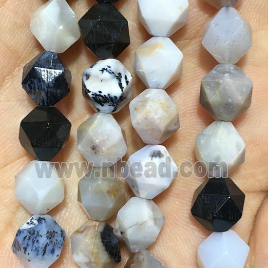 parral Dendrite Agate beads, faceted round