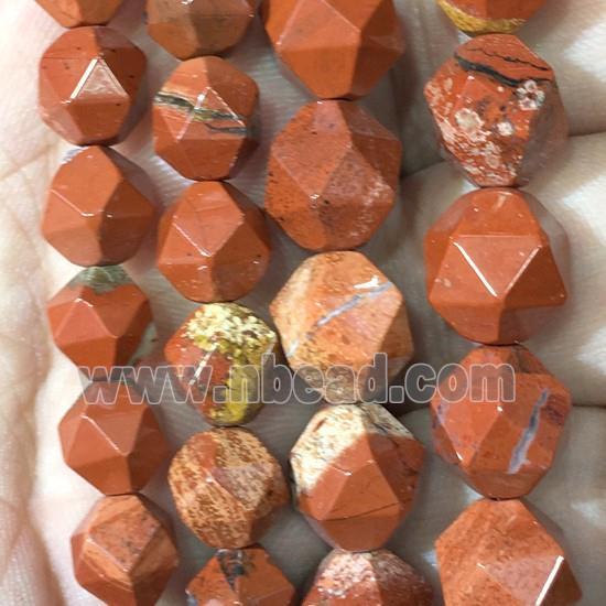 Red Jasper Beads, faceted round