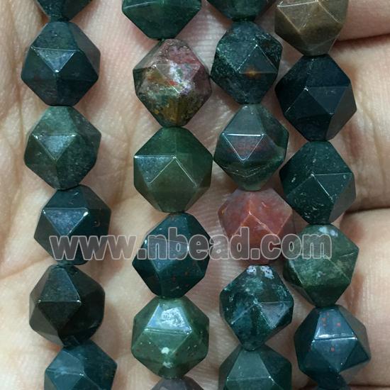 BloodStone Japser beads, faceted round