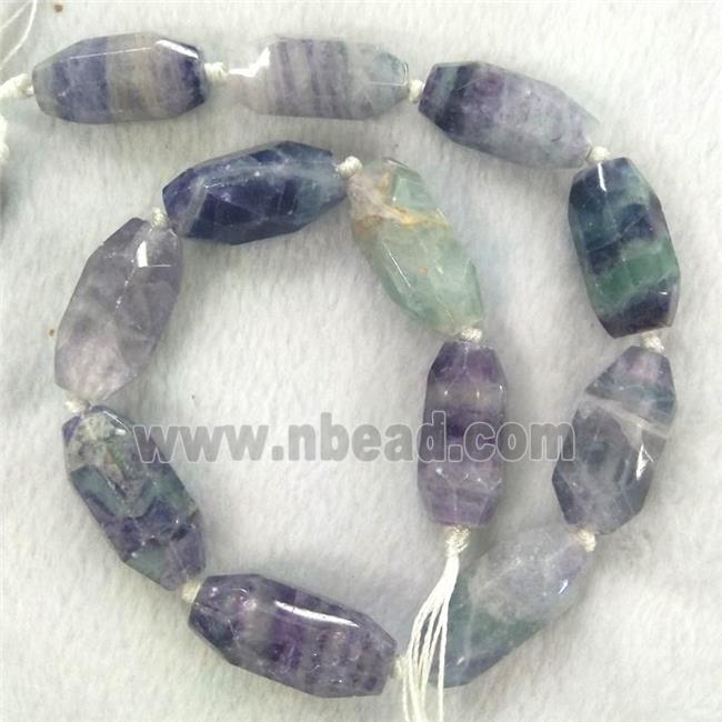 multiColor Fluorite beads, faceted rice
