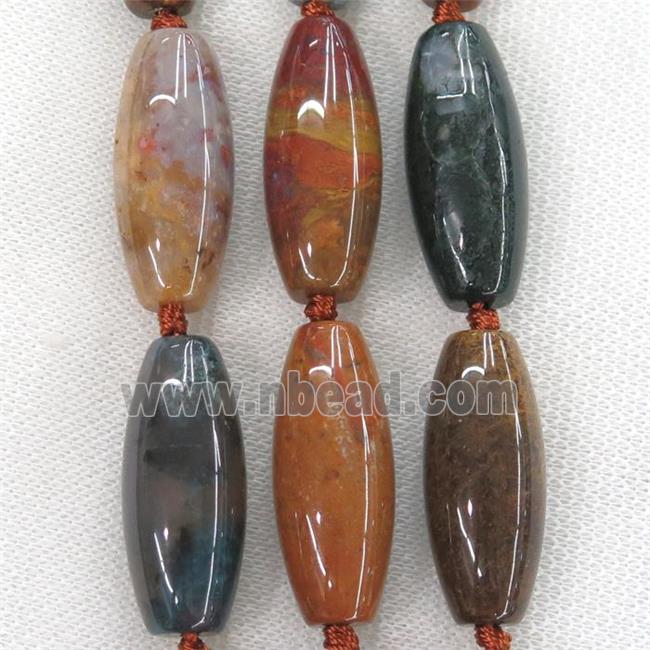 Natural Ocean Agate Rice Beads