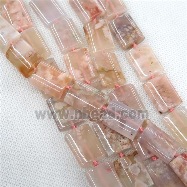 natural Cherry Agate rectangle beads
