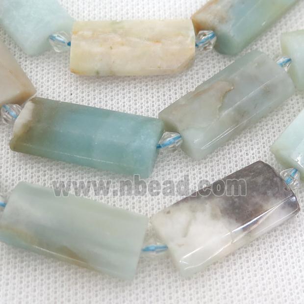 Chinese Amazonite Beads, faceted rectangle