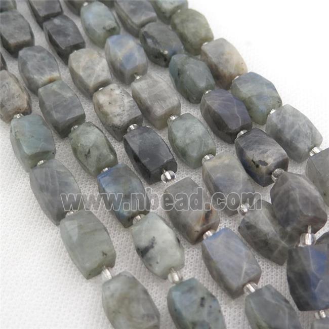 Labradorite Beads, faceted Cuboid