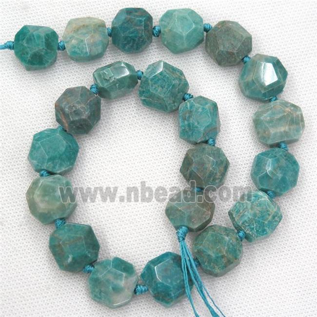 gree Russian Amazonite Beads, faceted freeform
