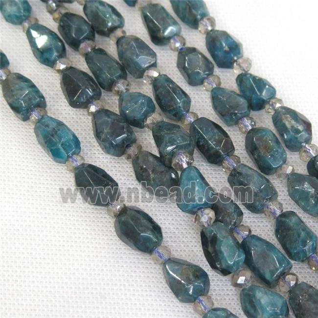 green Apatite beads, freeform