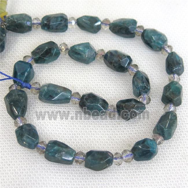 green Apatite beads, freeform