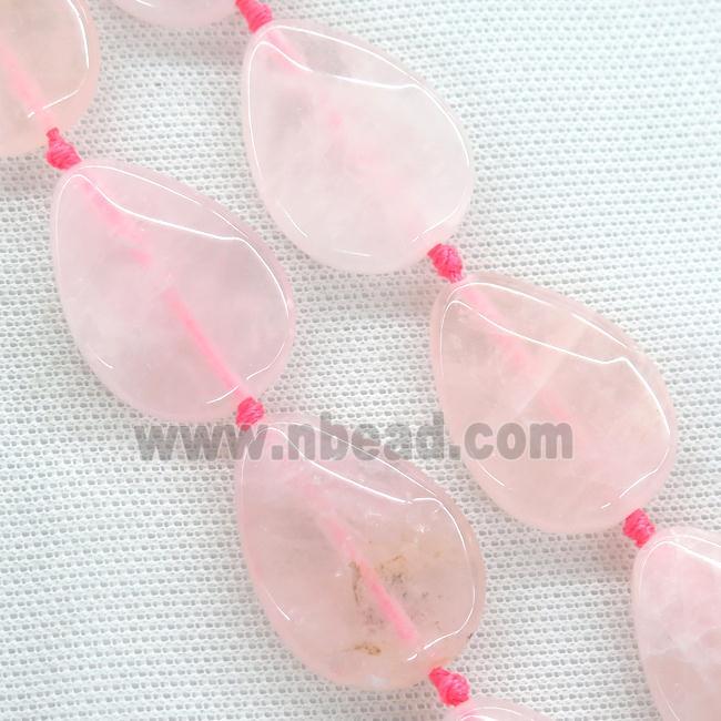 Rose Quartz teardrop beads