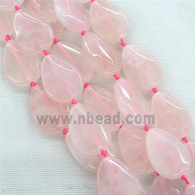 Rose Quartz teardrop beads