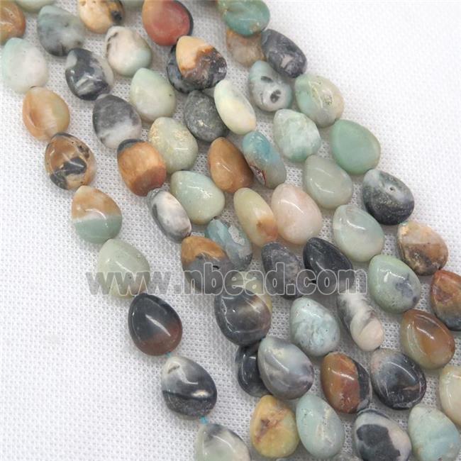 Chinese Amazonite teardrop beads, matte