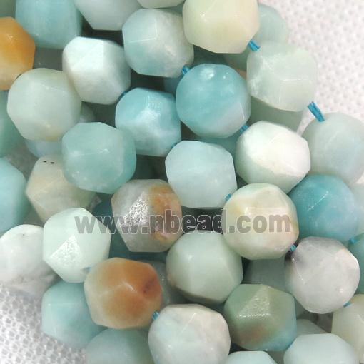Chinese Amazonite beads, faceted round