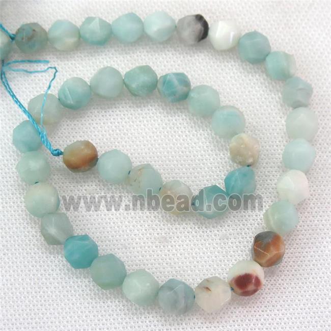 Chinese Amazonite beads, faceted round