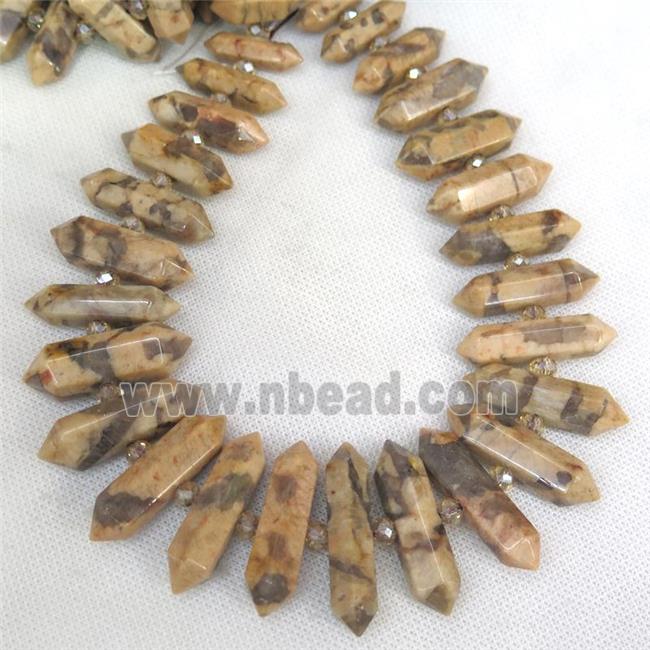 Australian Zebra Jasper bullet beads
