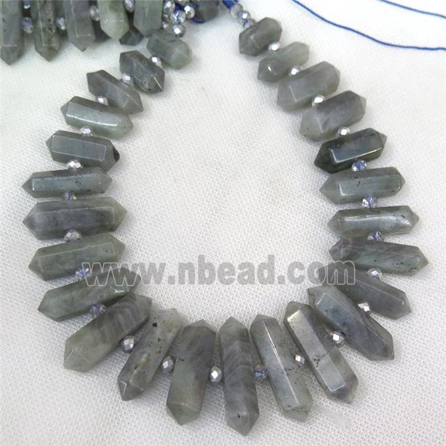 labradorite bullet beads