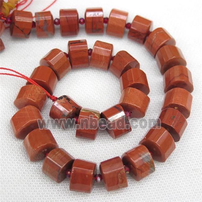 Red Jasper triangle beads, faceted