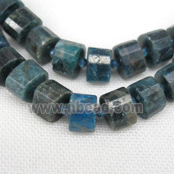 blue Apatite beads, faceted triangle