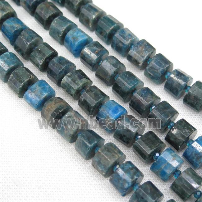 blue Apatite beads, faceted triangle