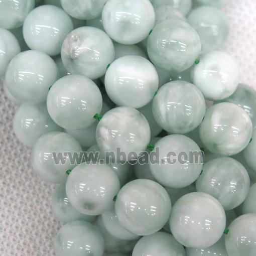 green Angelite beads, round