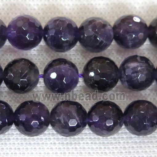 Purple Amethyst Beads, faceted round