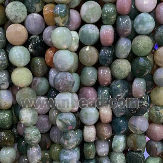 Fancy Agate Beads, faceted circle
