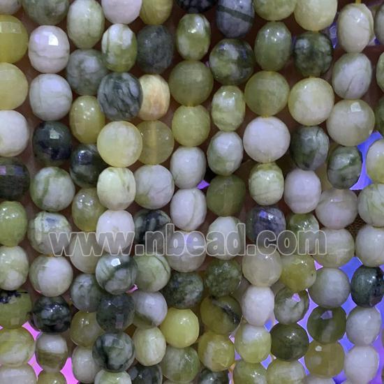 Lemon Chalcedony Beads, faceted circle