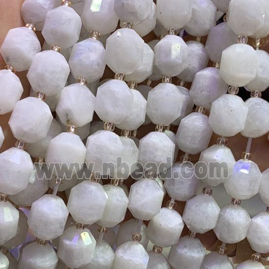 white MoonStone Beads, faceted bullet