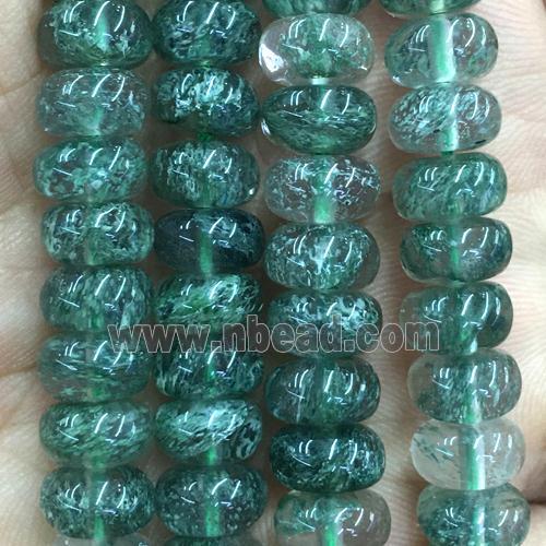 green Quartz beads, rondelle