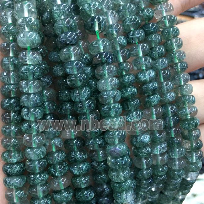 green Quartz beads, rondelle