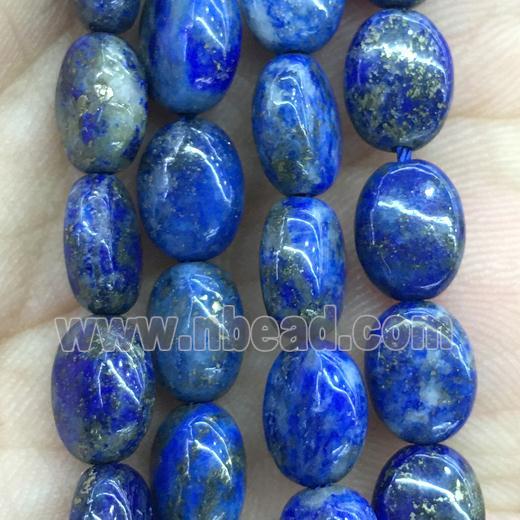blue Lapis lazuli oval beads