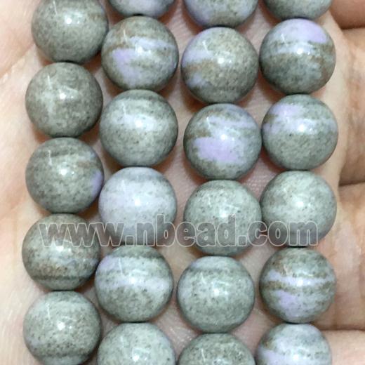 dichromatic round Alashan Agate Beads, lavender