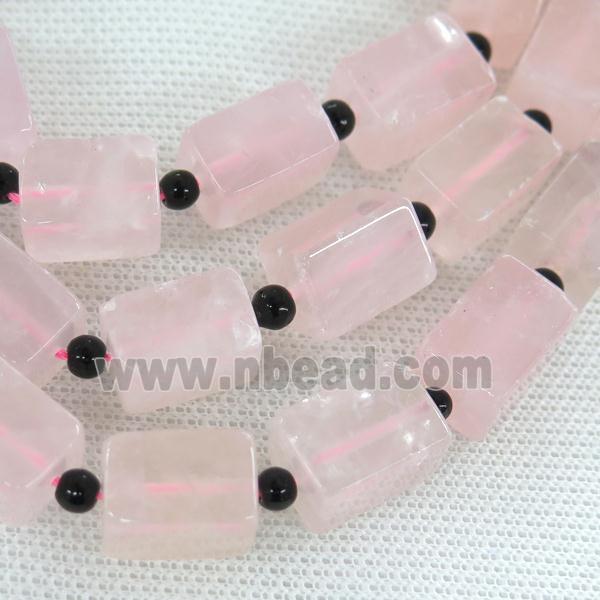 Rose Quartz Cuboid beads