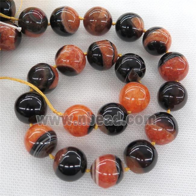 round orange Druzy Agate beads