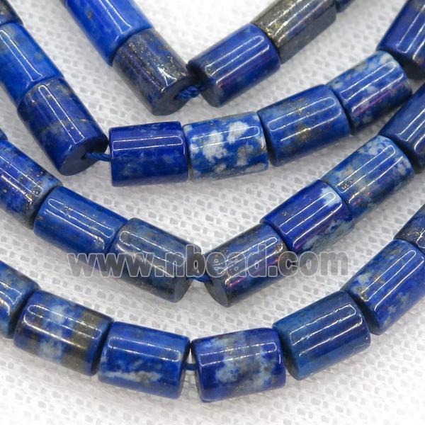 blue Lapis Lazuli tube beads