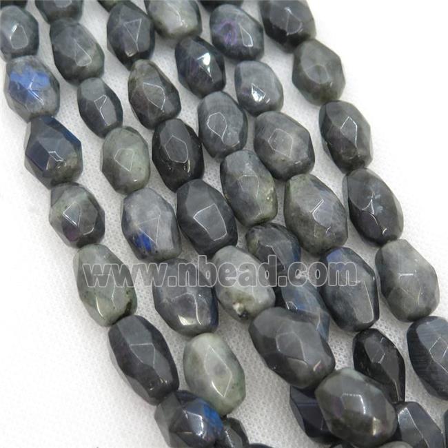 Labradorite Beads, faceted freeform