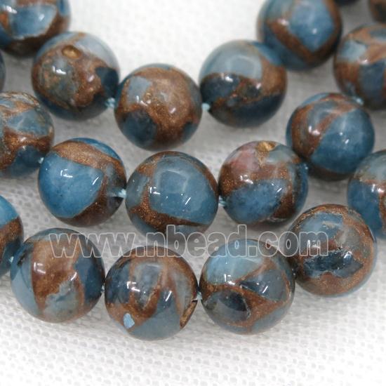 Assembled Gemstone Beads, round, blue