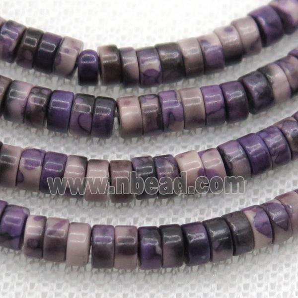 purple Rainforest jasper heishi beads
