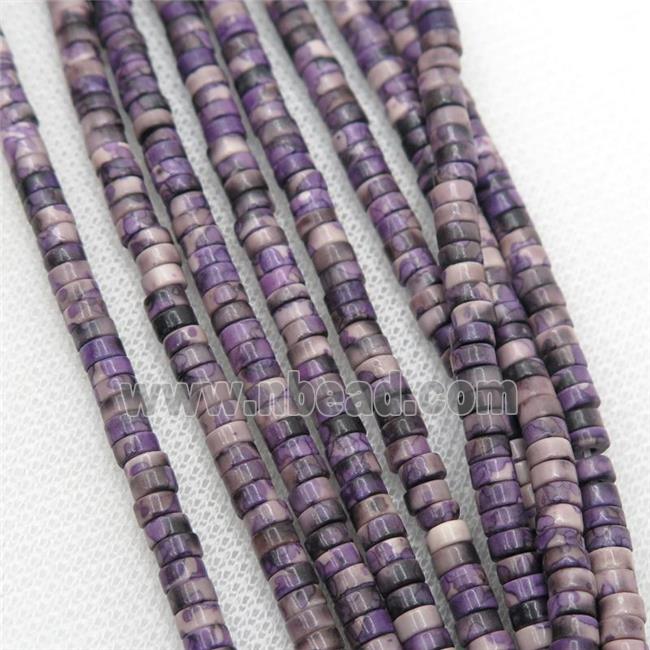 purple Rainforest jasper heishi beads