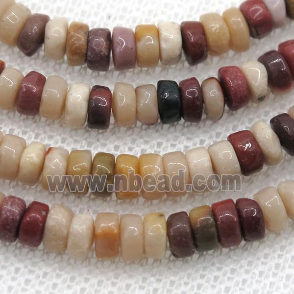 Mookaite heishi beads