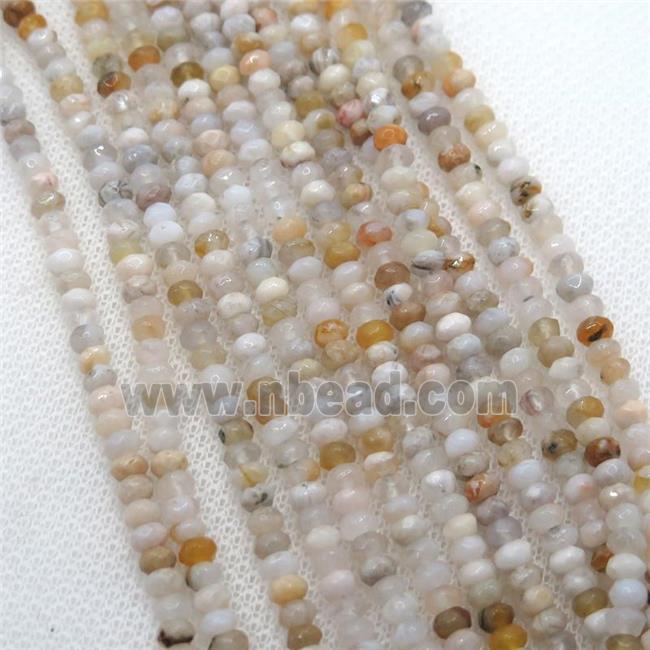 zhuye Bamboo Agate beads, faceted rondelle