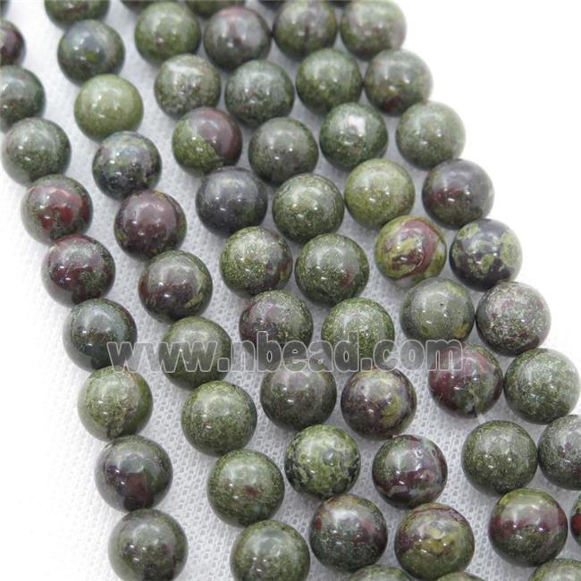 green dragon BloodStone Beads, round