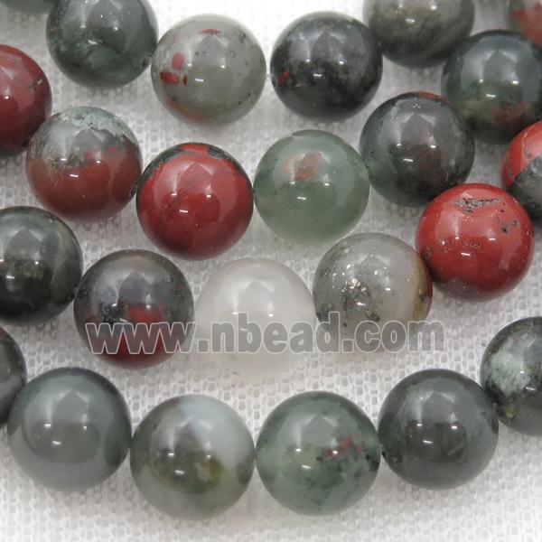 African BloodStone Beads Heliotrope Smooth Round