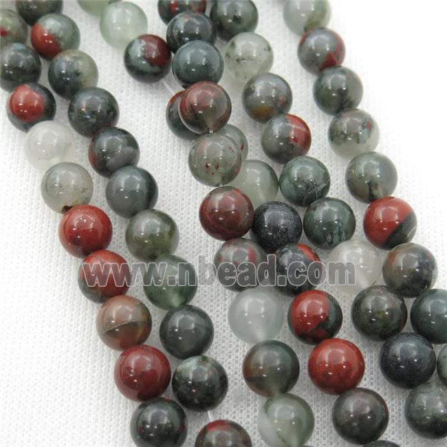 African BloodStone Beads Heliotrope Smooth Round