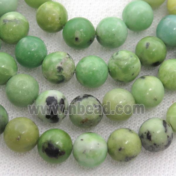 olive Australian Chrysoprase Beads, round