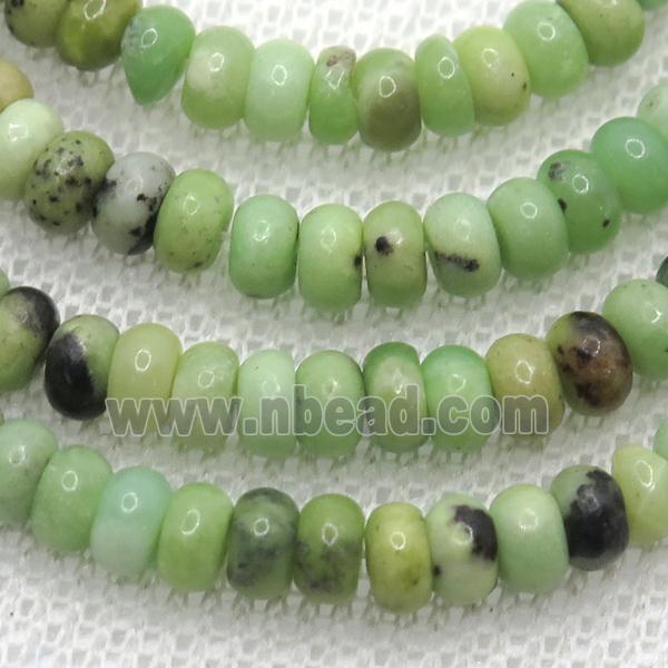 olive Australian Chrysoprase rondelle beads