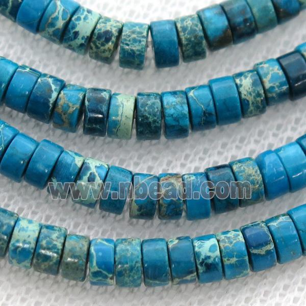 blue Imperial Jasper heishi beads