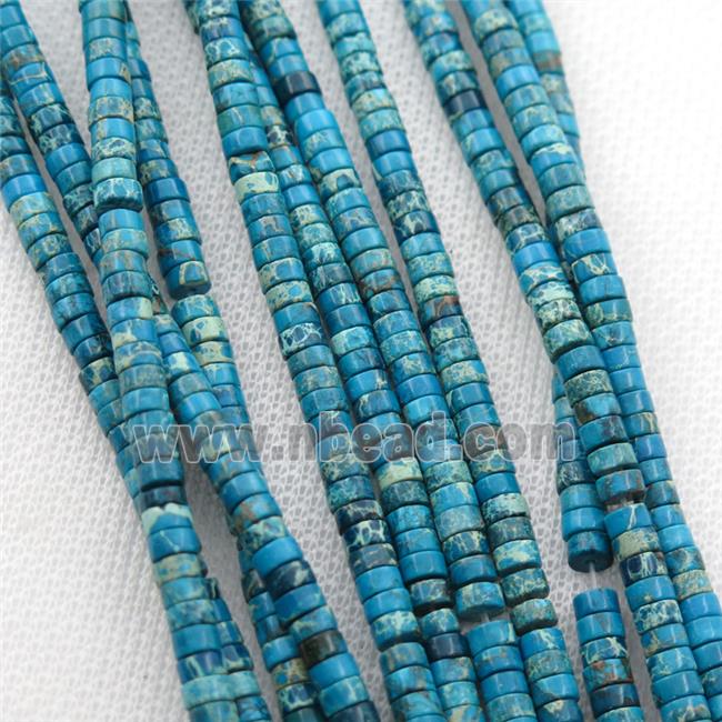 blue Imperial Jasper heishi beads
